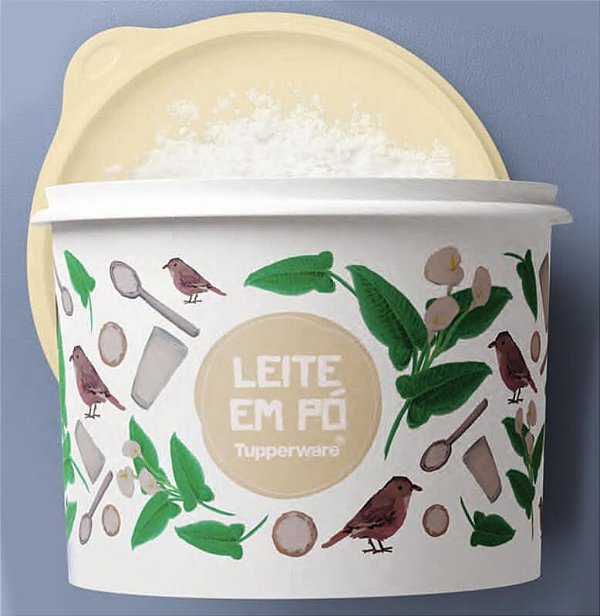 Tupperware Caixa Leite em Pó Floral 1,2kg