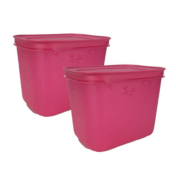 Tupperware Freezer Line 1,1 litro Rosa Pink 2 peças