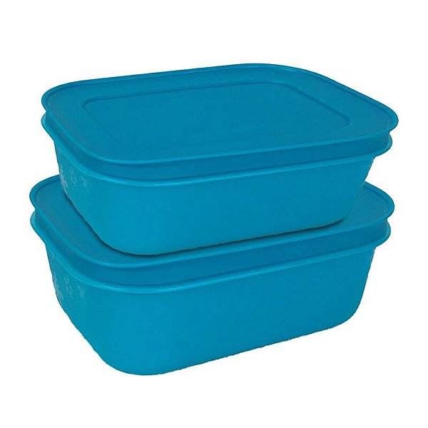 Tupperware Freezer Line 450ml Azul 2 peças