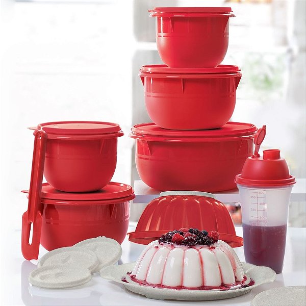 Tupperware Bea Batedeira 09-2016 Vermelho 8 Peças