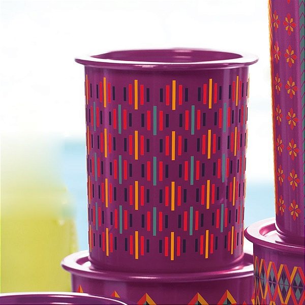 Tupperware Super Instantânea 1,3 litros Roxo Geométrico