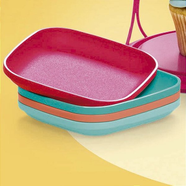 Tupperware Mini Pratinhos Colors 4 peças