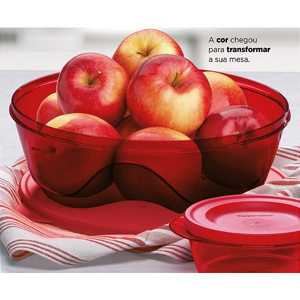 Tupperware Tigela Design 3,5 Litros Vermelho