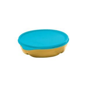 Tupperware Pratinho com Divisórias 310ml Amarelo com tampa Azul