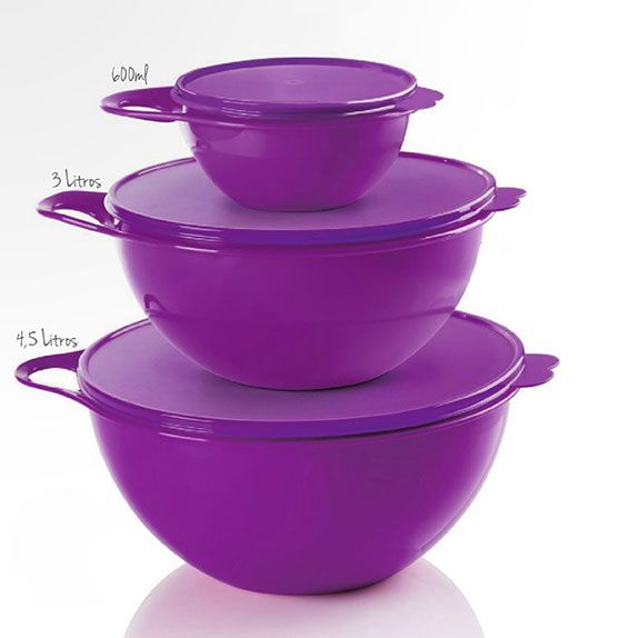 Tupperware Criativa kit 3 peças Roxa