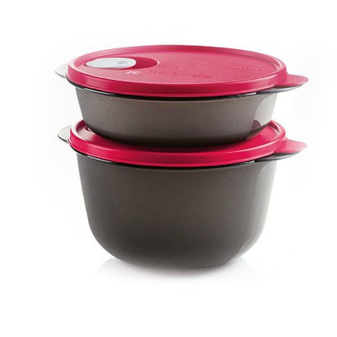 Tupperware Cristalwave kit 2 peças Vermelho e Preto