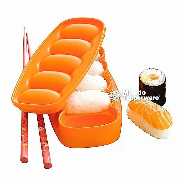 Tupperware Bolinho Express Sushi Maker Nigiri Laranja