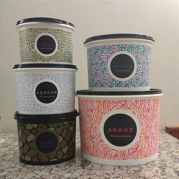 Tupperware Caixas Feras na Cozinha kit 5 peças