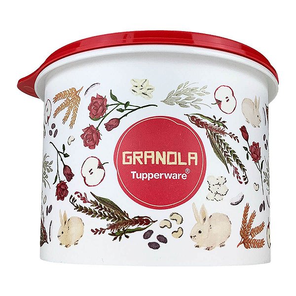 Tupperware Caixa Granola Floral 1,7 litro