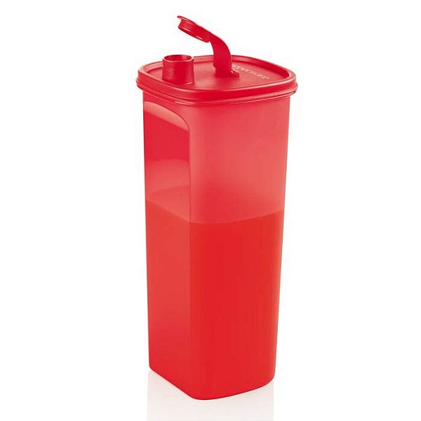 Tupperware Guarda Suco Slim 2 Litros Vermelho