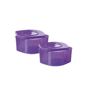 Tupperware Fresh'n Cool Quadrado 470 ml cada kit 2 peças Roxo