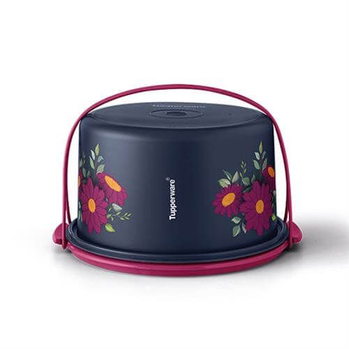 Tupperware Big Cake Redonda Azul Naval