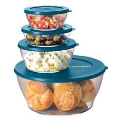 Tupperware Tigela Clear Transparente Azul kit 4 peças