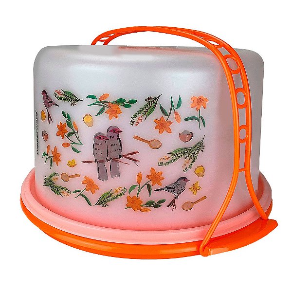 Tupperware Big Cake Redondo Floral