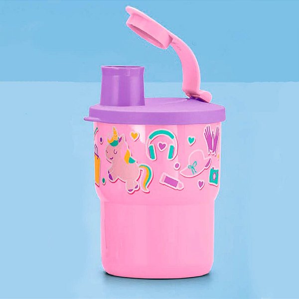 Tupperware Copo Colors com Bico Stickers 225ml