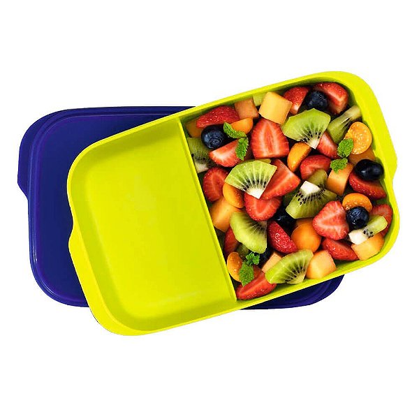 Tupperware Basic Line Slim com Divisórias 590ml Arara