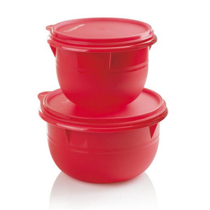 Tupperware Tigela Batedeira Vermelha kit 2 Peças