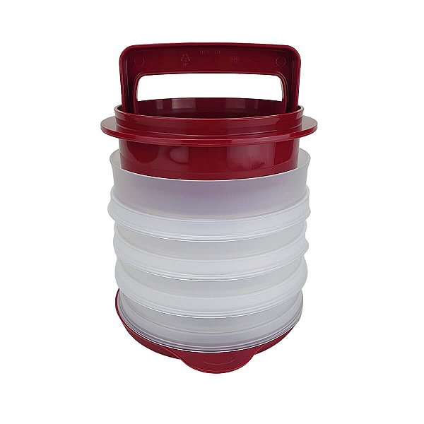 Kit Tupperware Burguer Express Marsala 6 peças