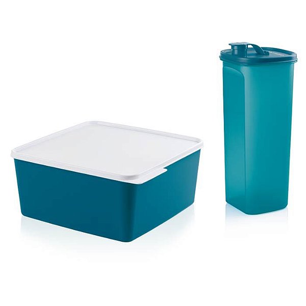 Tupperware Basic Line 5 Litros + Guarda Suco Slim 2 Litros Turmalina Kit 2 Peças