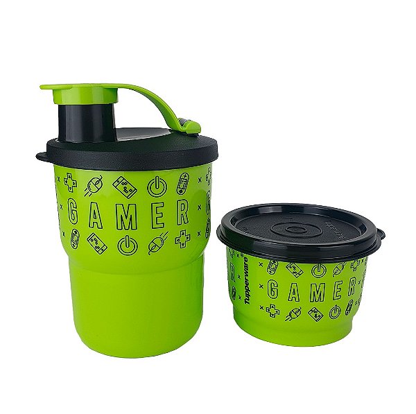 Tupperware Copo Colors 225ml + Potinho 140ml Gamer