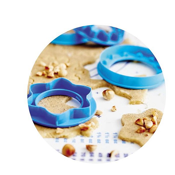 Tupperware Formas para Bolachas kit 2 Peças Azul