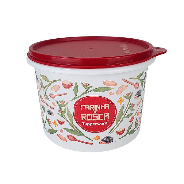 Tupperware Caixa Farinha de Rosca Floral 500g