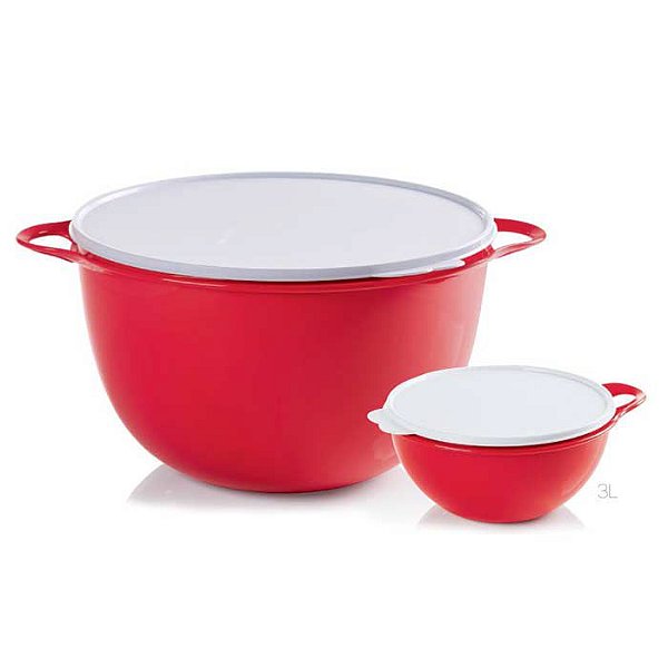 Tupperware Criativa Par Perfeito Vermelho kit 2 peças 14 + 3 litros