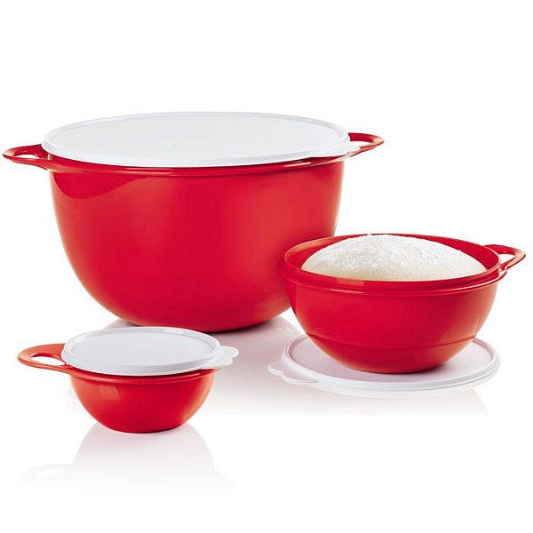 Tupperware Criativa Vermelha kit 3 peças
