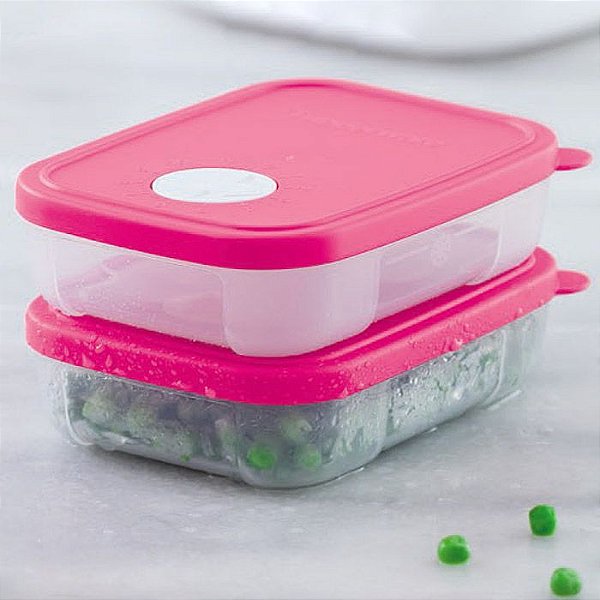 Tupperware Freezertime 300ml Rosa kit 2 peças