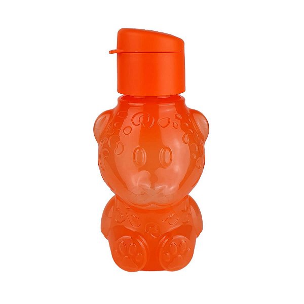 Garrafa Tupperware Eco Kids Leopardo 350ml Laranja