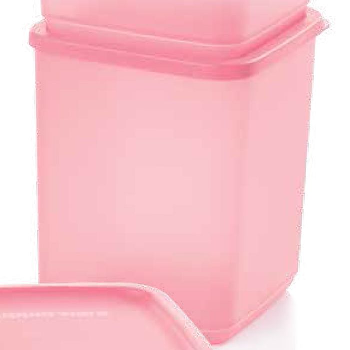 Tupperware Refri Line Quadrado Rosa Quartzo 1,8 litro