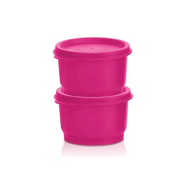 Kit Tupperware Potinho 140ml Rosa 2 Peças