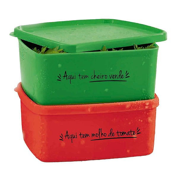 Kit Tupperware Jeitosinho Cheiro-Verde + Molho de Tomate 400ml
