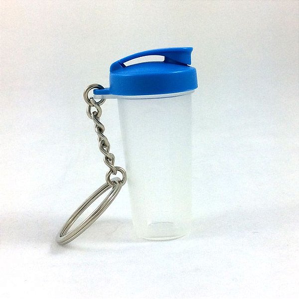 Tupperware Chaveiro Quick Shake Transparente Tampa Azul