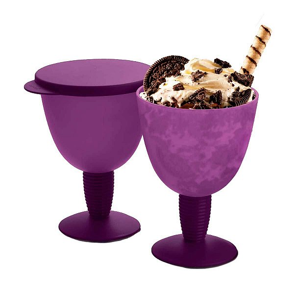 Kit Tupperware Taça Murano com Tampa 350ml 2 peças