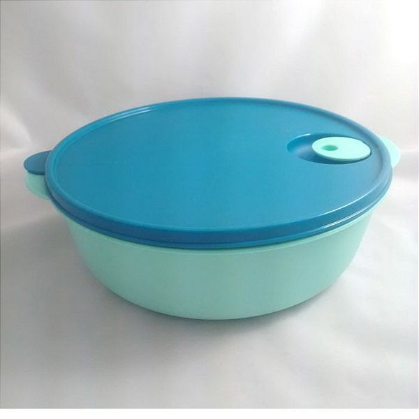 Tupperware Cristalwave 3 litros Verde Mint e Tampa Azul