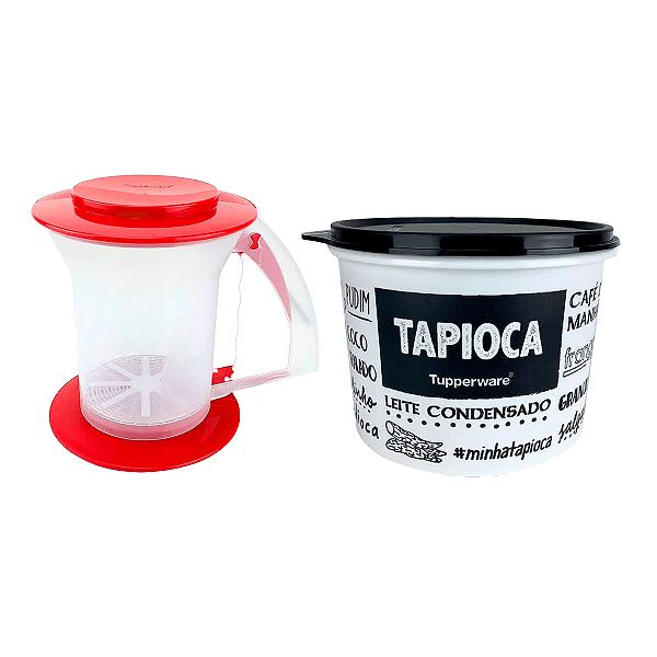 Kit Tupperware Polvilhador 250g Tapioqueira + Caixa Tapioca 1,6kg PB