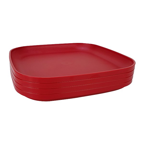 Kit Tupperware Prato Post-Me Morango 4 peças
