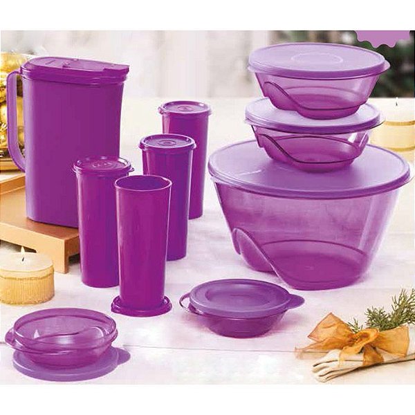 Tupperware BEA 12/2017 Design Roxo 10 peças