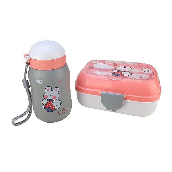 Kit Marmita Lancheira Infantil com Divisória + Garrafa Ursinho - Comprar  Tupperware Online? Wareshop - Loja Mundo Tupperware