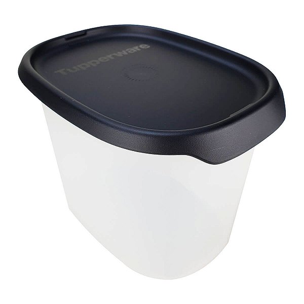 Tupperware Toque + Touch Fresh Oval 1,1 litro Preto Translúcido