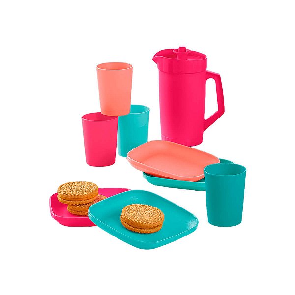 Kit Tupperware Mini Infantil Miniatura 9 peças