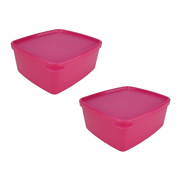 Kit Tupperware Jeitosinho 400ml Rosa Pink Translúcida 2 Peças