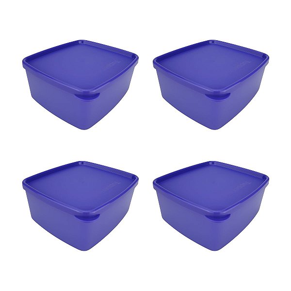 Kit Tupperware Jeitosinho 400ml Roxo Berry Translúcida 4 Peças