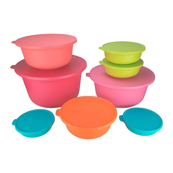 Kit Tupperware PDA 12/2023 Tigelas Aloha 8 Peças