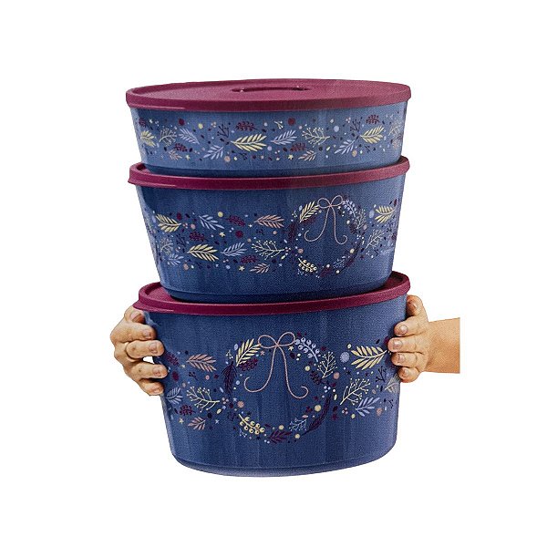 Kit Tupperware Tigela Ilúmina Guirlanda 3 peças