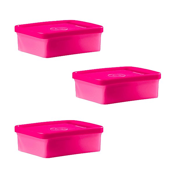 Kit Tupperware Mini Refri Box 150ml Beijo 3 peças