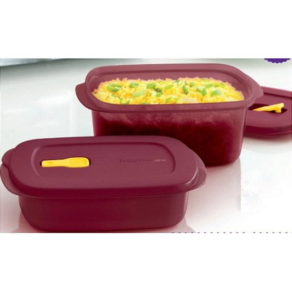 Tupperware Cristalwave Geração II Kit 2 Peças Marsala