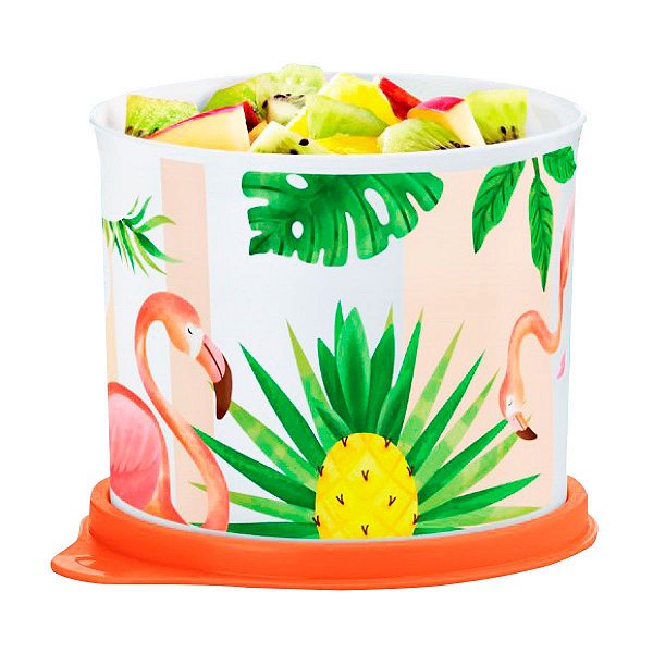 Tupperware Redondinha Flamingo 500ml Laranja