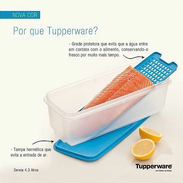 Tupperware Super Caixa Sereia 4,3 Litros Azul